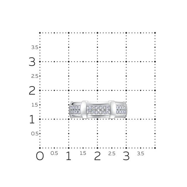 Кольцо из белого золота с бриллиантами (064071)