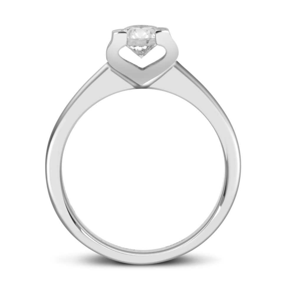 Помолвочное кольцо из белого золота с бриллиантом (027764)