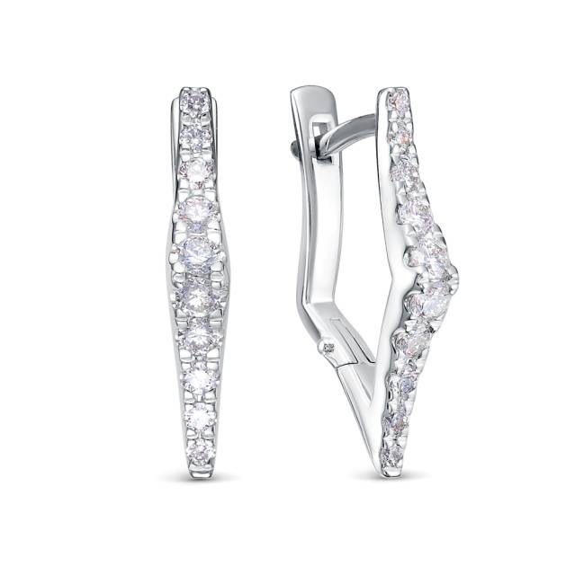 Серьги из платины с бриллиантами (058396)
