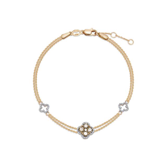 Браслет из красного золота с бриллиантами (053960)