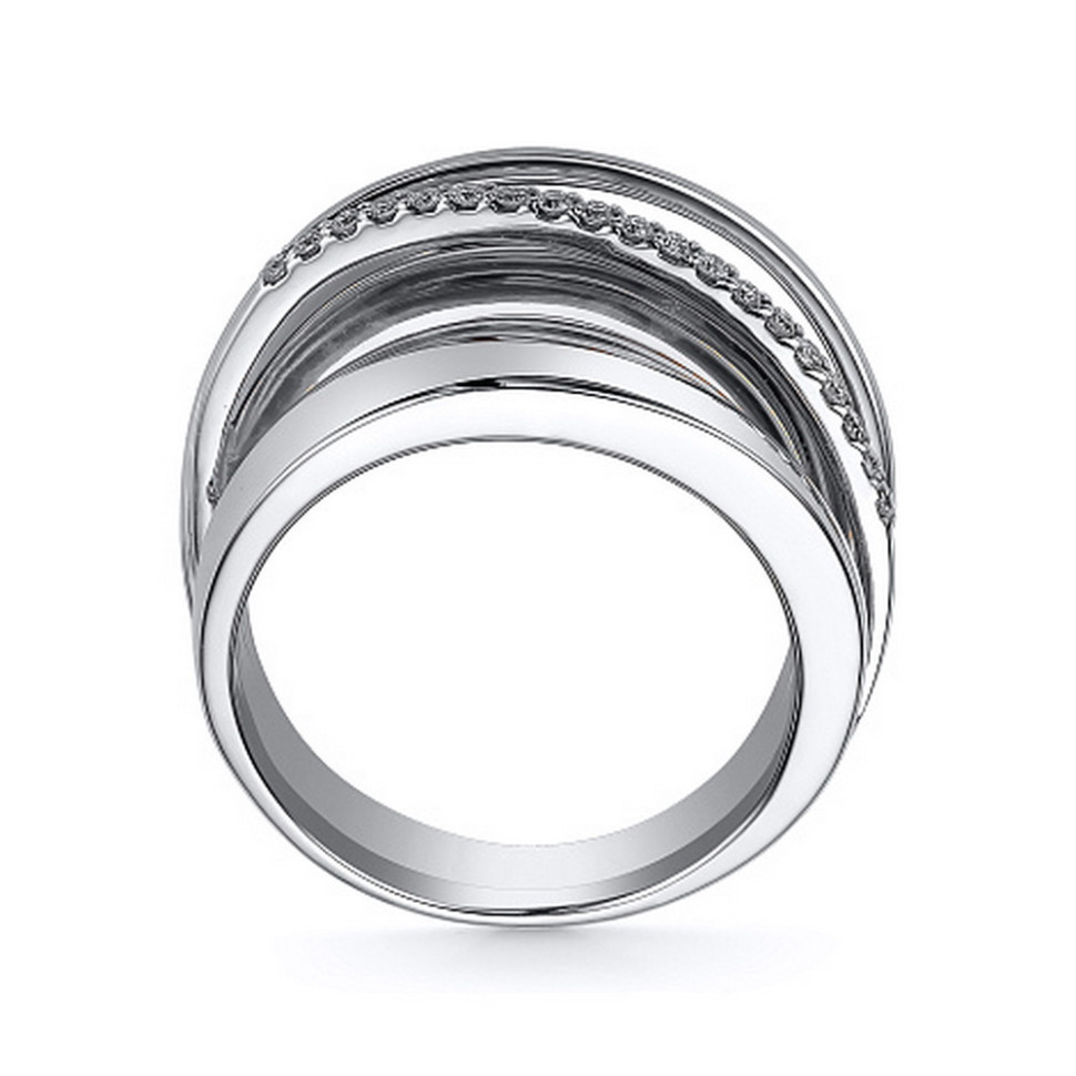 Кольцо из белого золота с бриллиантами (043114)