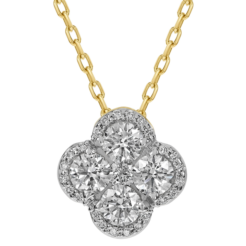 Колье из жёлтого золота с бриллиантами (062942)