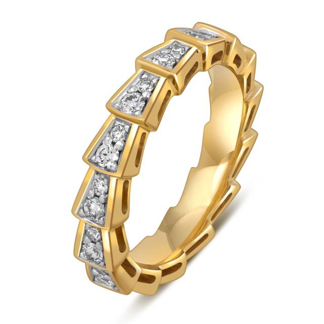 Кольцо из жёлтого золота с бриллиантами (059236)