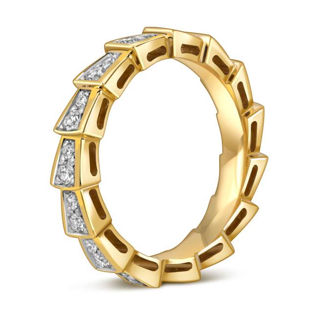 Кольцо из жёлтого золота с бриллиантами (059236)