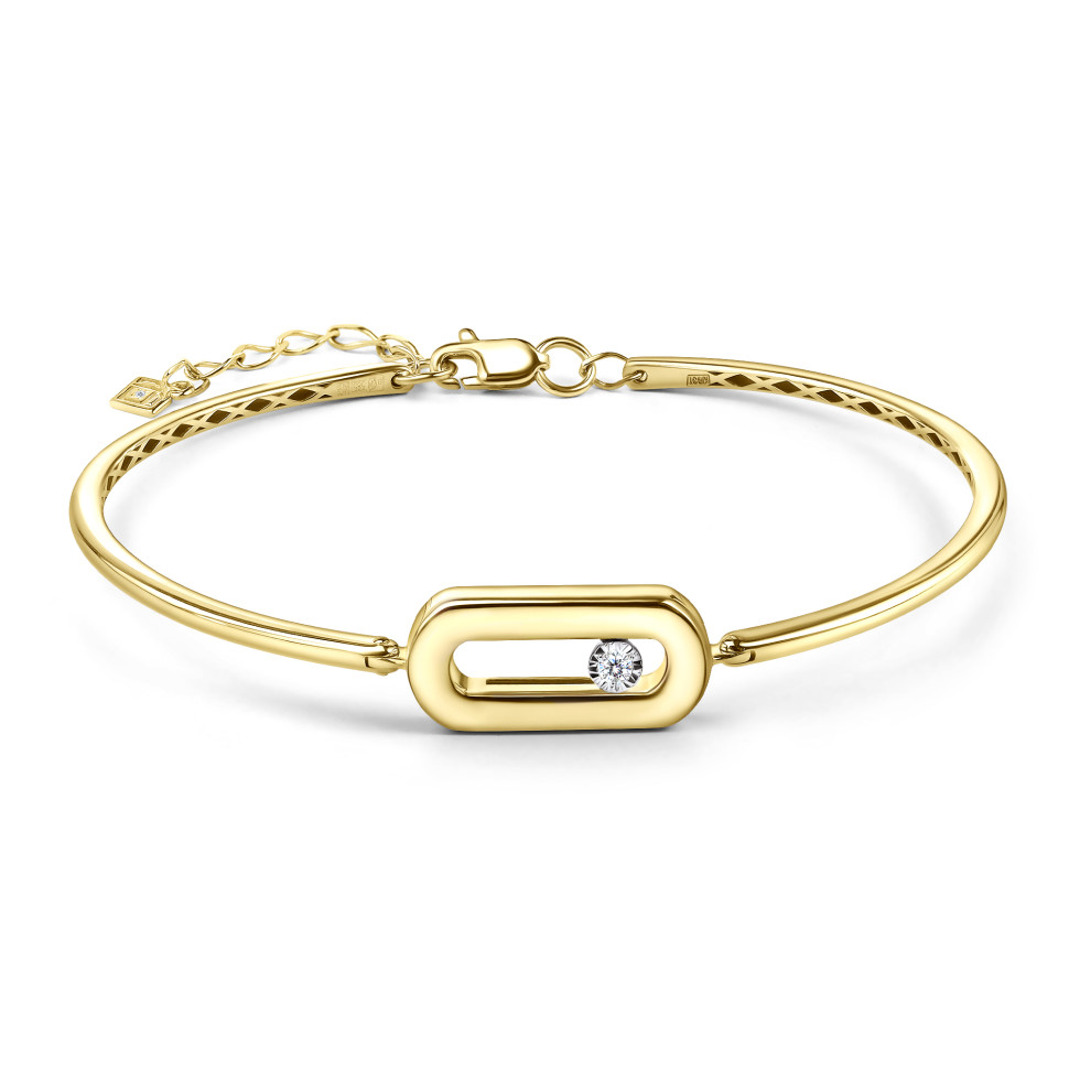 Браслет из жёлтого золота с бриллиантами (060377)