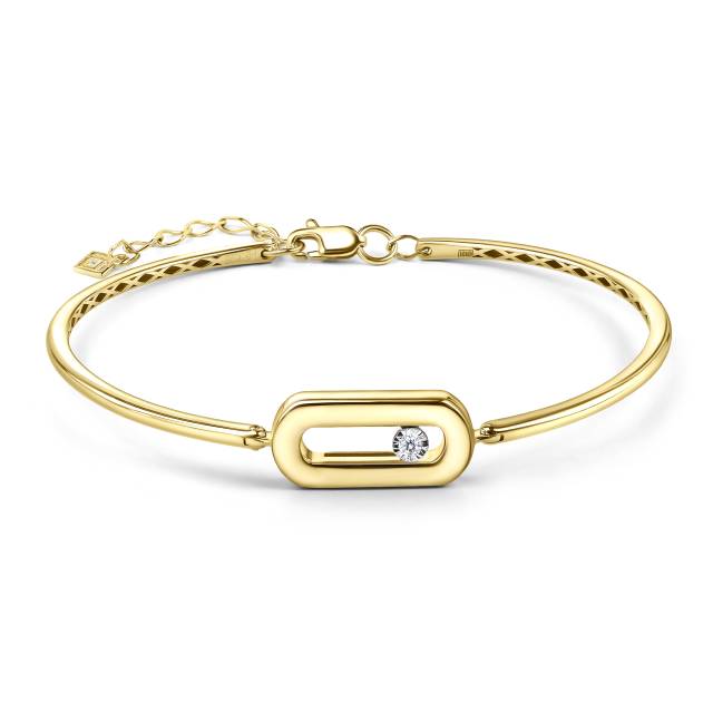 Браслет из жёлтого золота с бриллиантами (060377)