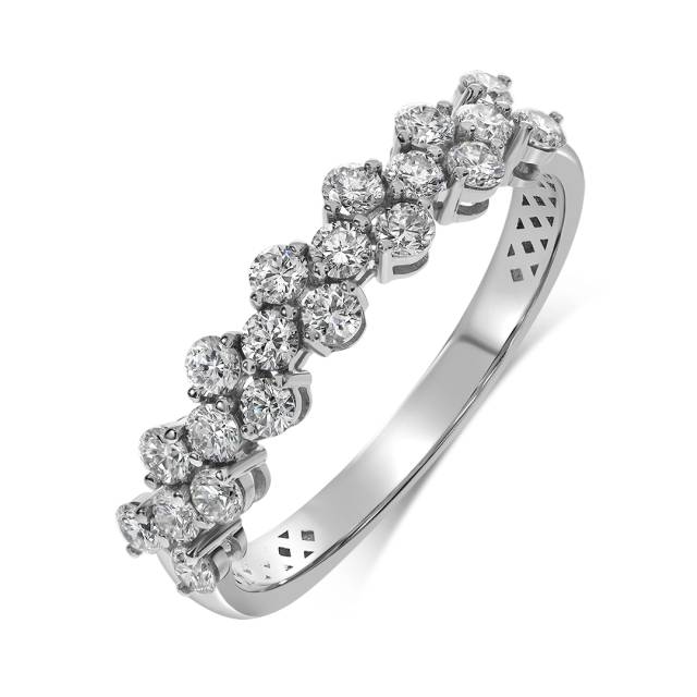 Кольцо из белого золота с бриллиантами (060148)