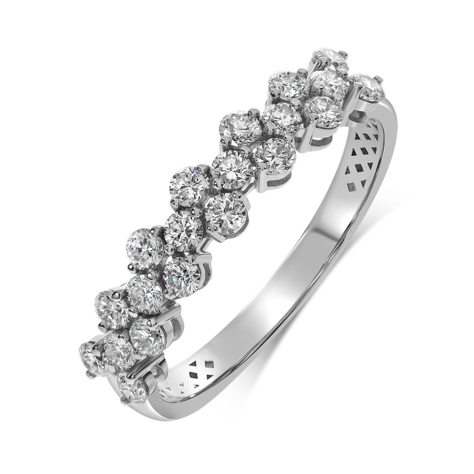 Кольцо из белого золота с бриллиантами (060148)