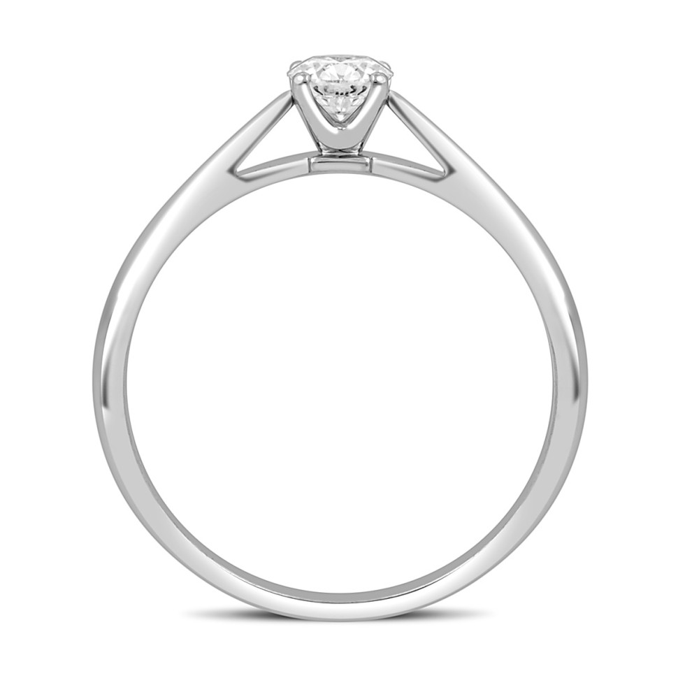 Помолвочное кольцо из белого золота с бриллиантом (049009)