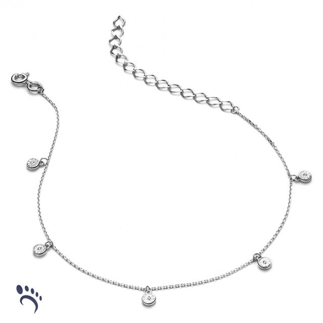 Браслет из белого золота с бриллиантами (060598)