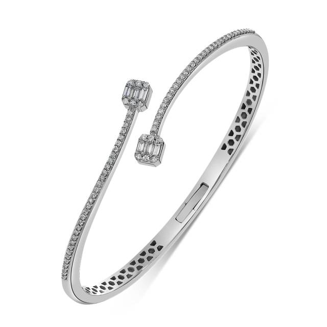 Браслет из белого золота с бриллиантами (062525)