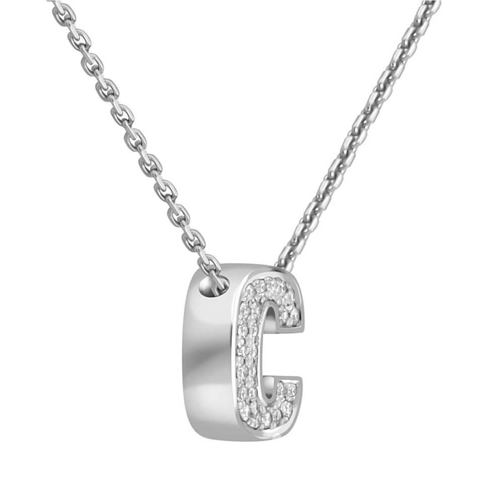 Колье из белого золота с бриллиантами 