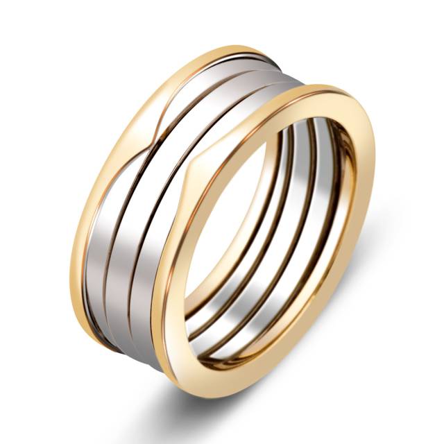 Обручальное кольцо из комбинированного золота (000291)