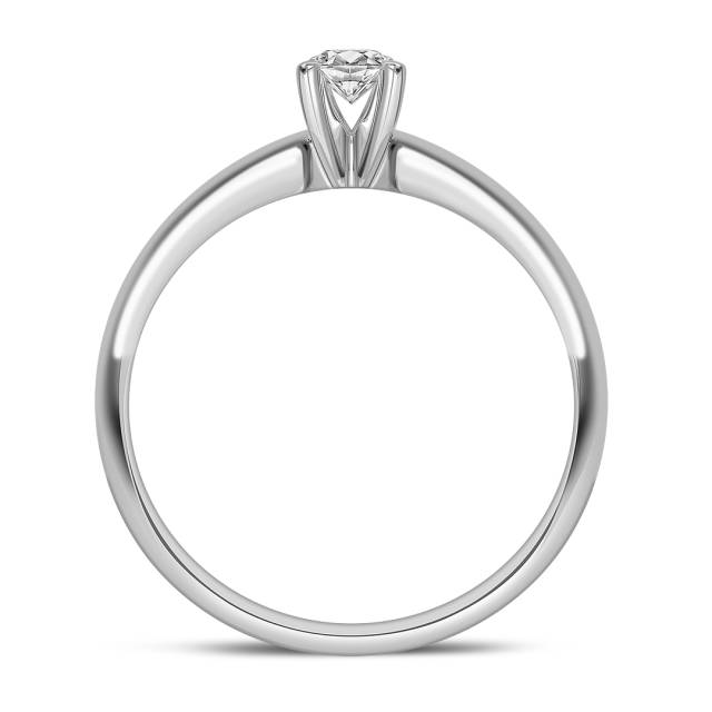 Помолвочное  кольцо из платины с бриллиантом (049041)