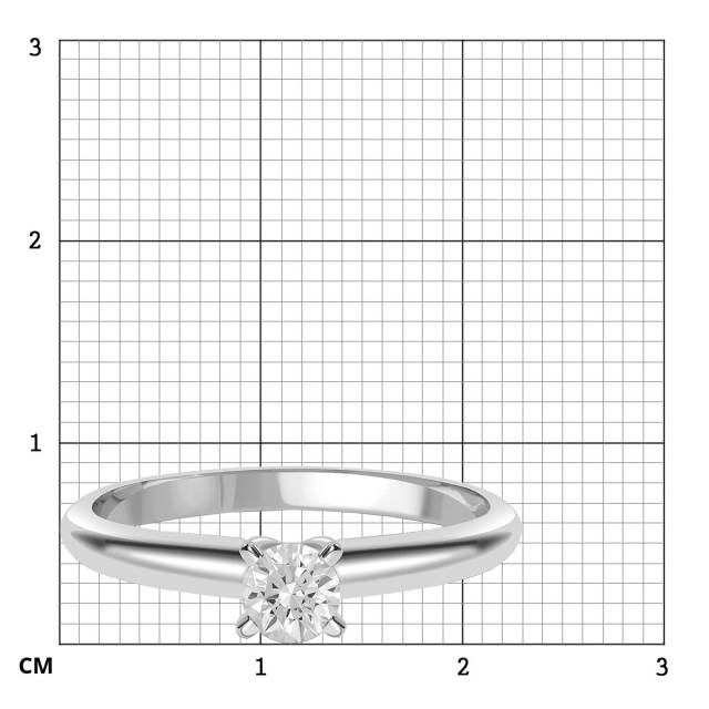 Помолвочное  кольцо из платины с бриллиантом (049041)
