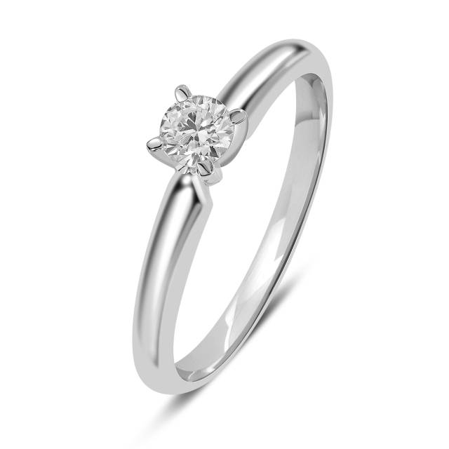 Помолвочное  кольцо из платины с бриллиантом (049041)