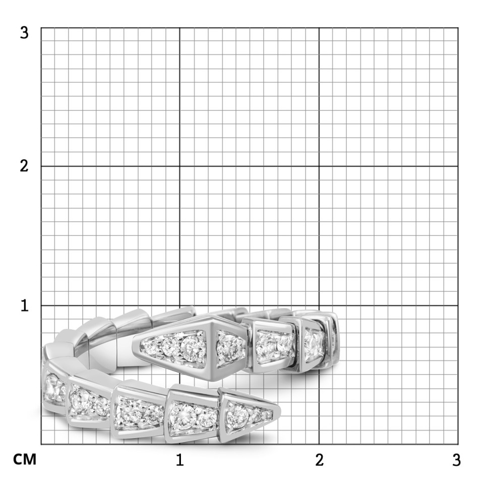 Кольцо из белого золота с бриллиантами (058454)