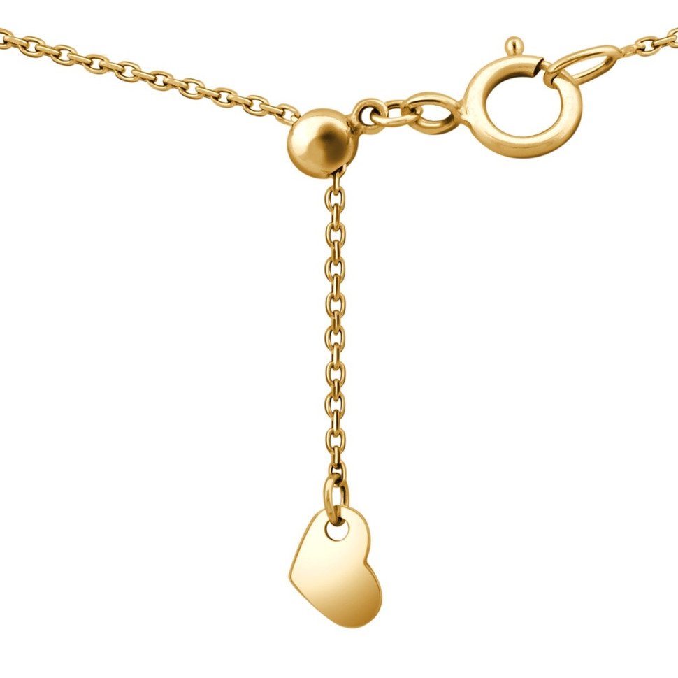 Колье из жёлтого золота с бриллиантом (046712)