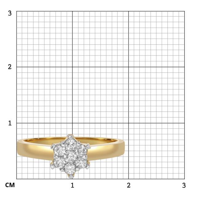 Кольцо из комбинированного золота с бриллиантами (039659)