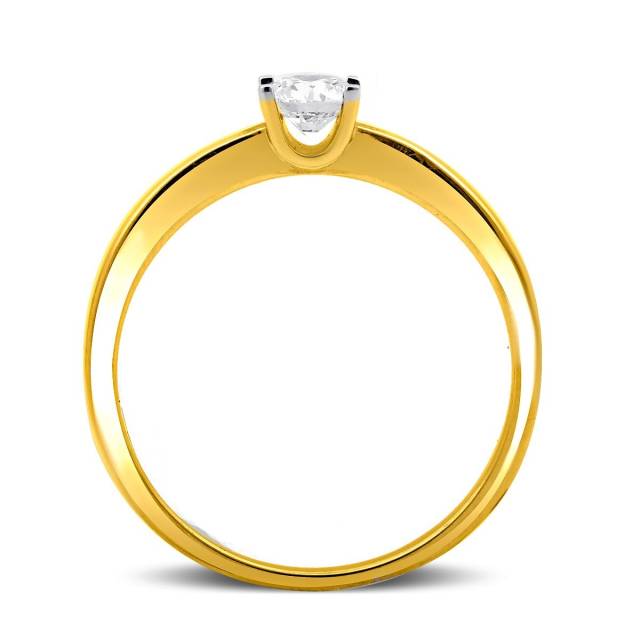 Помолвочное кольцо из жёлтого золота с бриллиантом (015202)