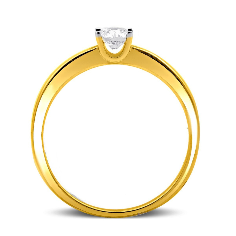 Помолвочное кольцо из жёлтого золота с бриллиантом (015202)