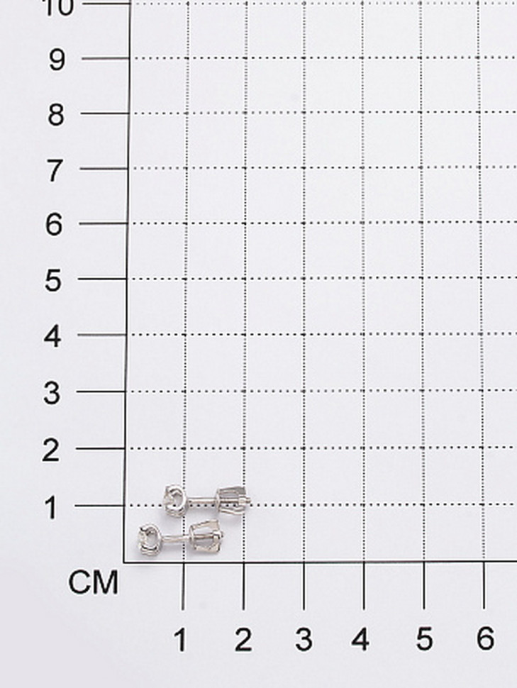 Серьги пусеты из белого золота с бриллиантами (049929)