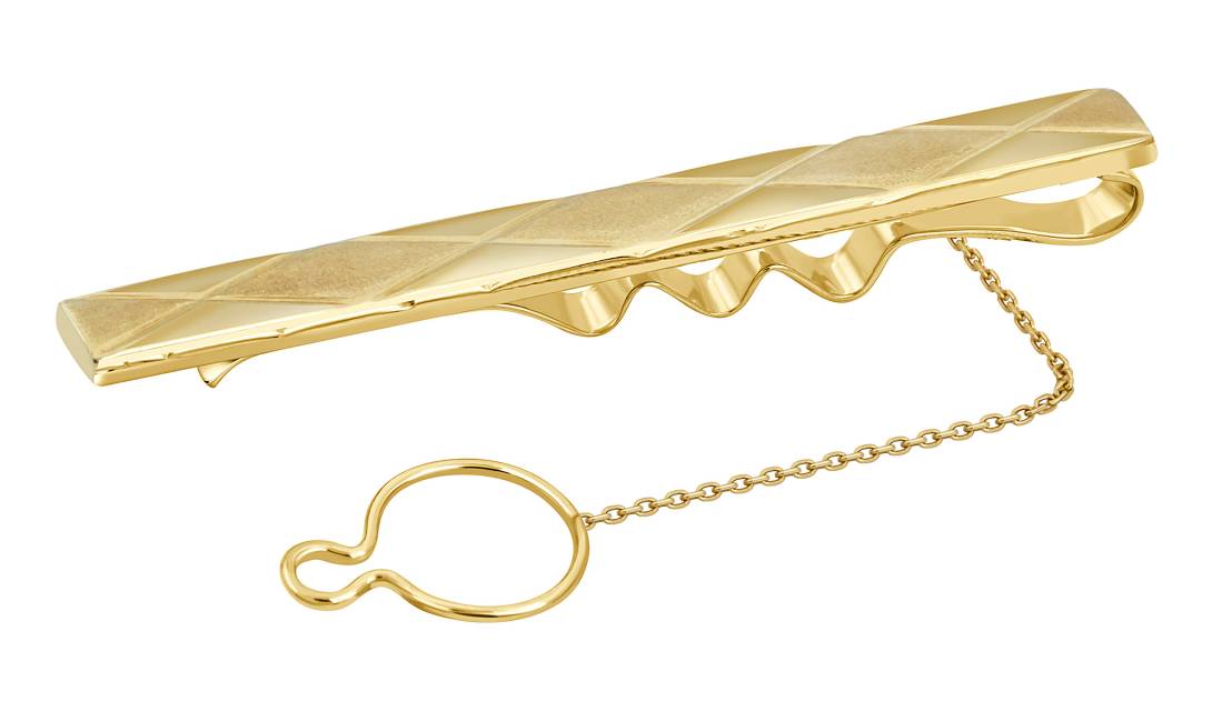 Зажим для галстука из жёлтого золота (042664)