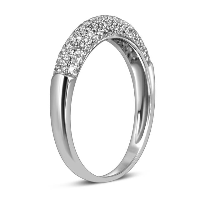 Кольцо из белого золота с бриллиантами (019949)