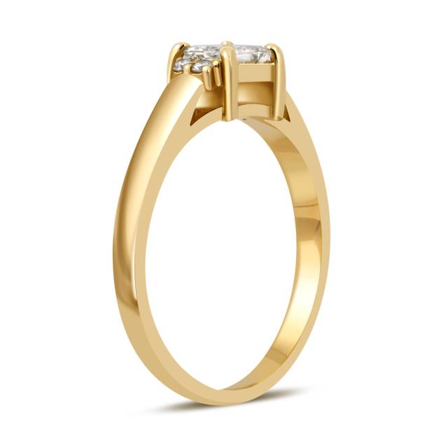 Кольцо из жёлтого золота с бриллиантами (012687)