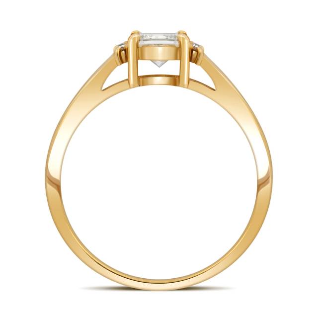 Кольцо из жёлтого золота с бриллиантами (012687)