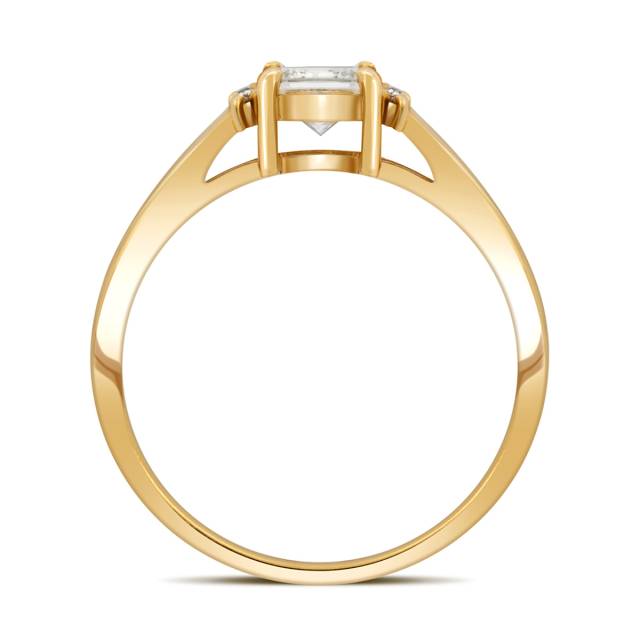 Кольцо из жёлтого золота с бриллиантами (012687)