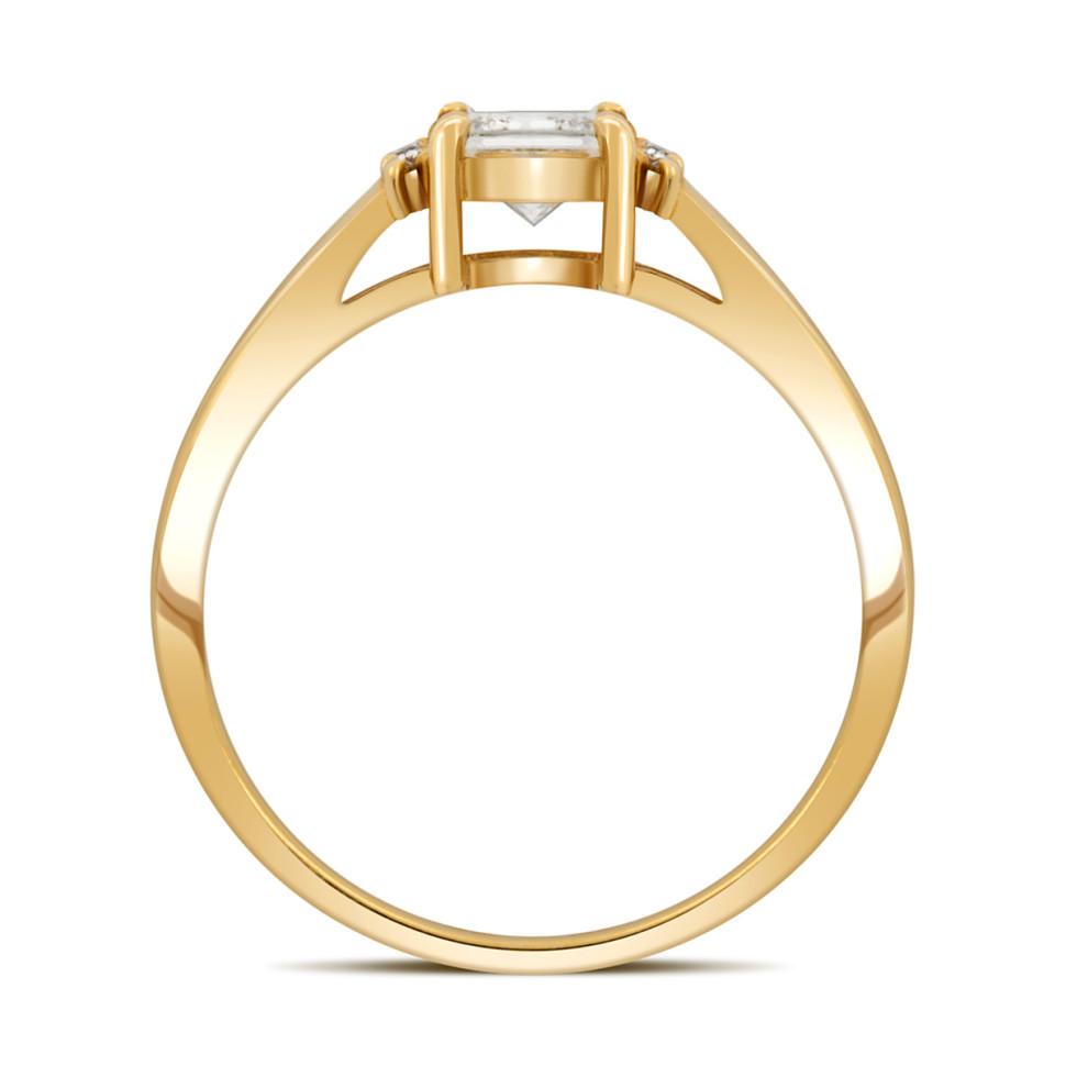 Кольцо из жёлтого золота с бриллиантами (012687)