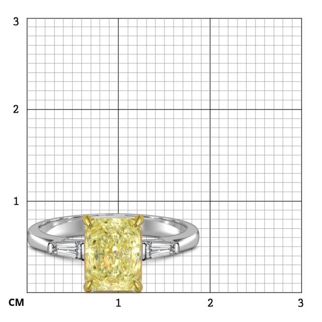 Помолвочное кольцо из белого золота с бриллиантами (059682)