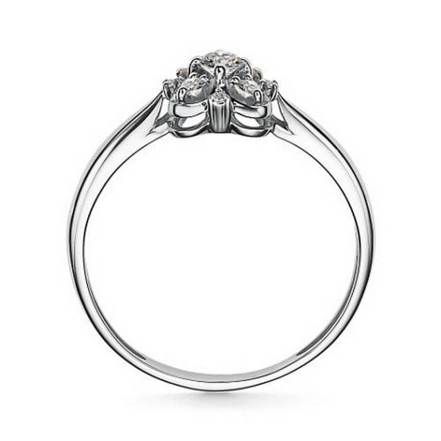 Кольцо из белого золота с бриллиантами (059528)