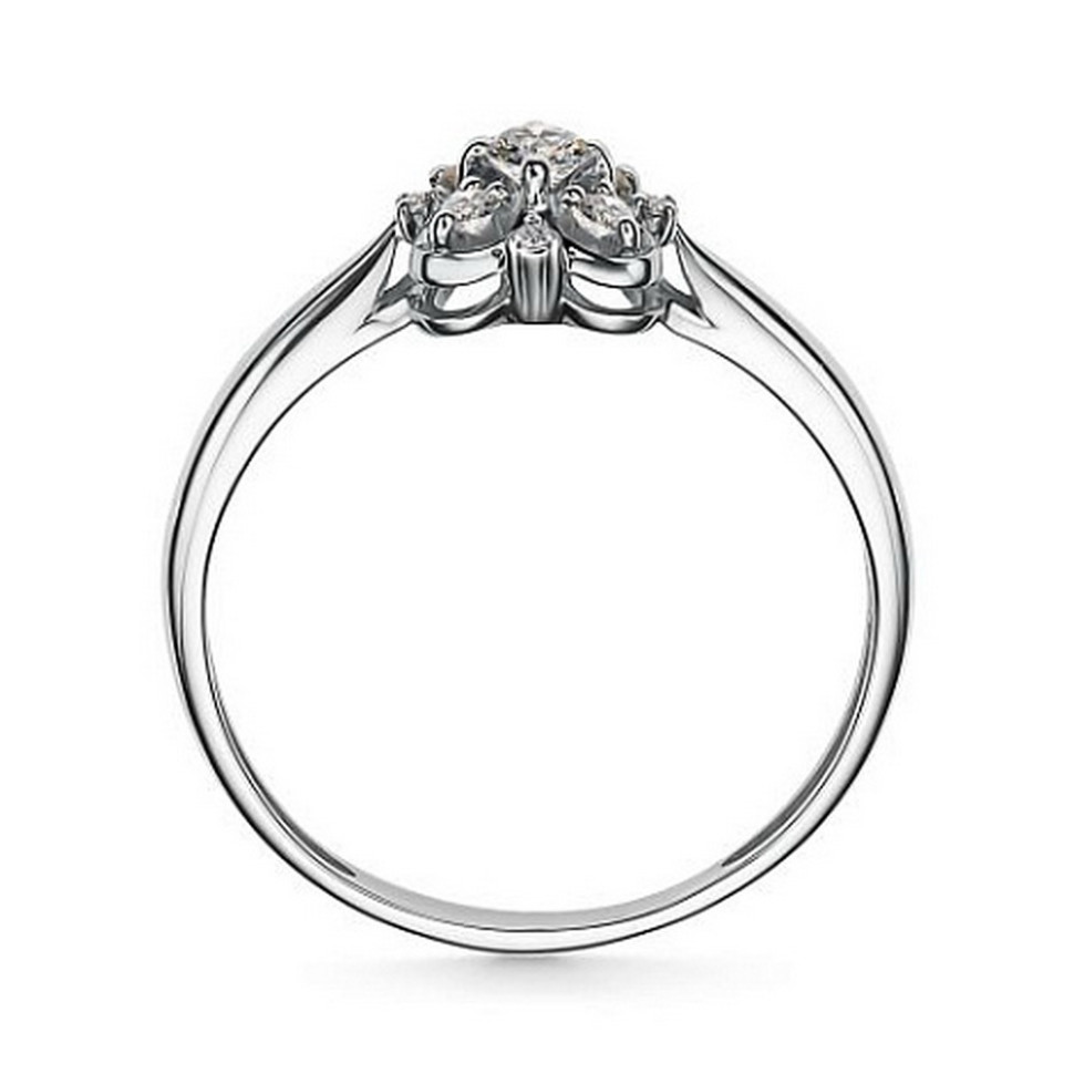 Кольцо из белого золота с бриллиантами (059528)