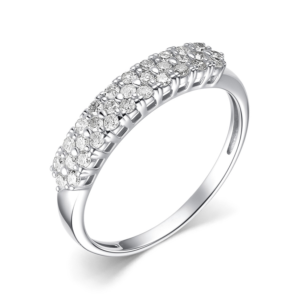 Кольцо из белого золота с бриллиантами  (060493)