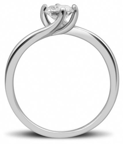 Помолвочное  кольцо из платины с бриллиантом 15.5