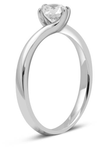 Помолвочное  кольцо из платины с бриллиантом 15.5
