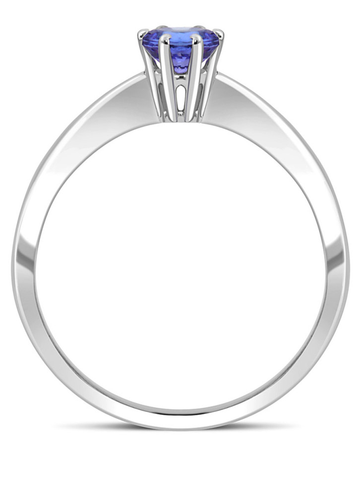 Помолвочное кольцо из белого золота с танзанитом (043170)