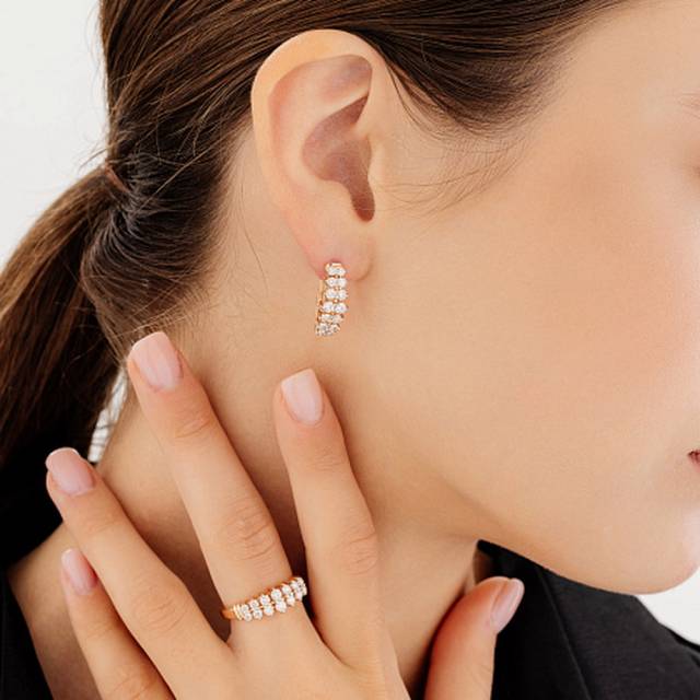 Кольцо из жёлтого золота с бриллиантами (053651)