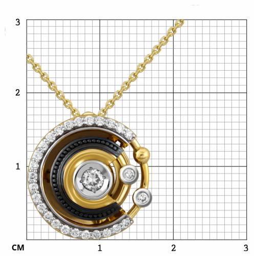 Колье из жёлтого золота с бриллиантами 45.0