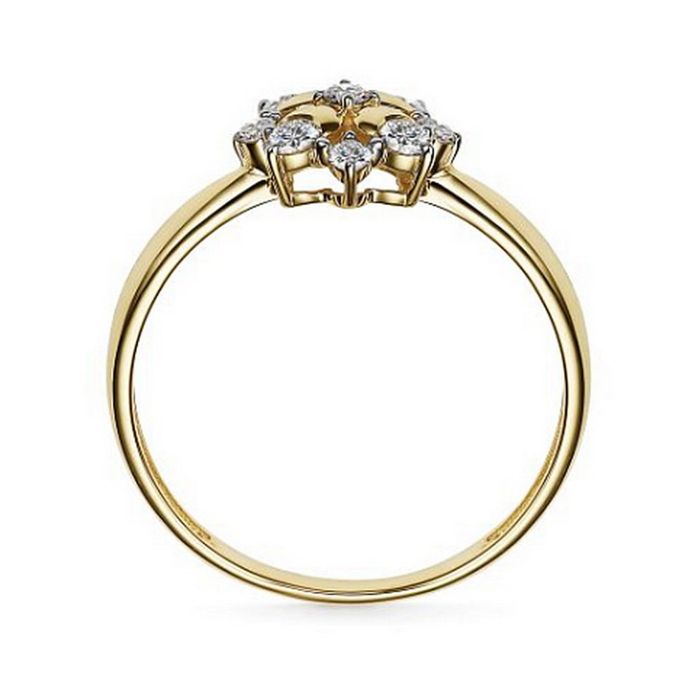 Кольцо из жёлтого золота с бриллиантами (059466)