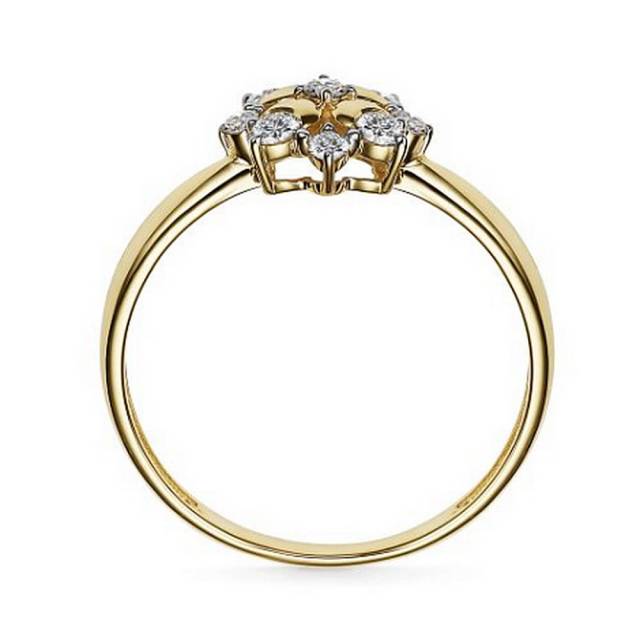 Кольцо из жёлтого золота с бриллиантами (059466)