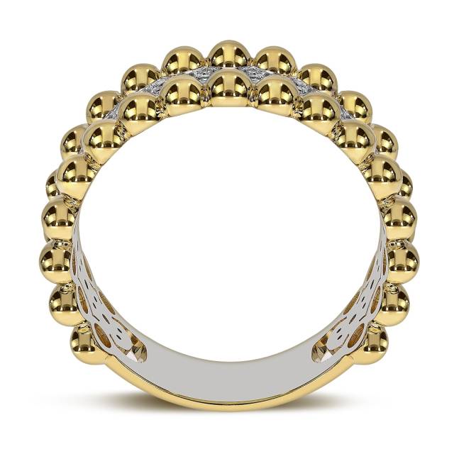 Кольцо из комбинированного золота с бриллиантами (061671)