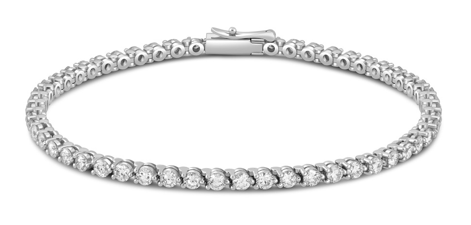 Браслет из белого золота с бриллиантами (043233)