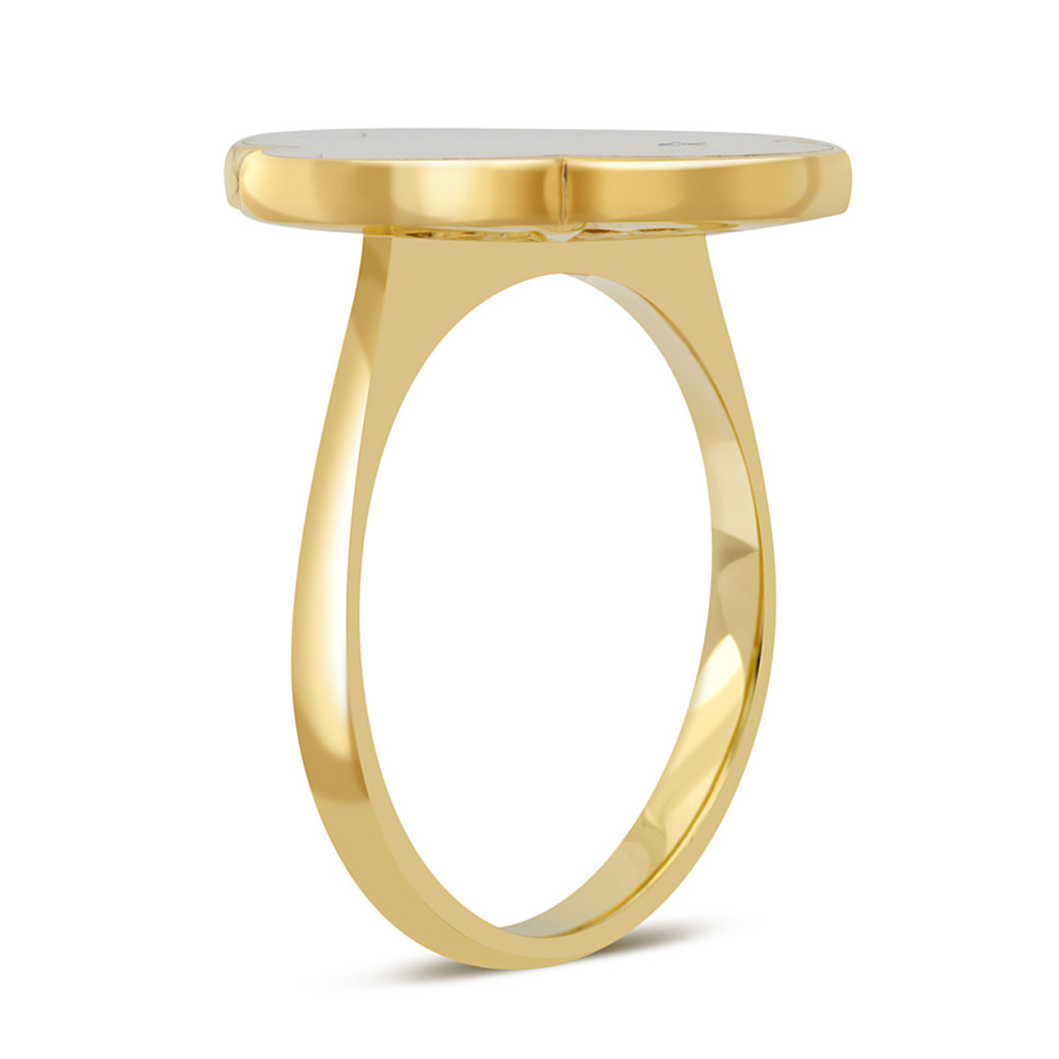 Кольцо из жёлтого золота с перламутром (036263)