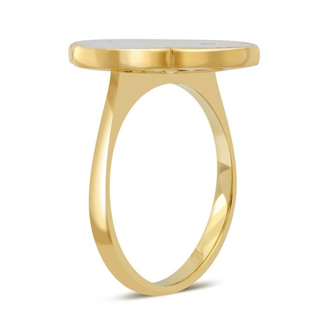 Кольцо из жёлтого золота с перламутром (036263)