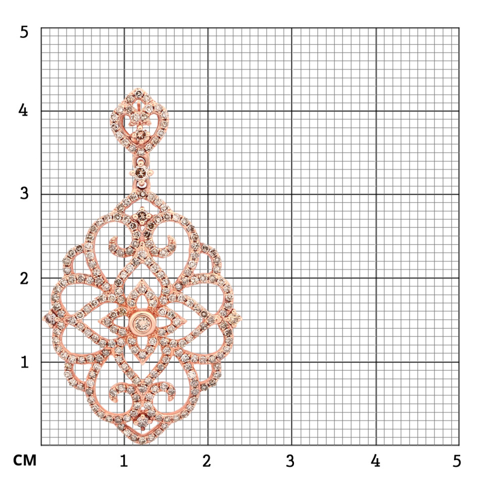 Кулон из красного золота с бриллиантами (046535)