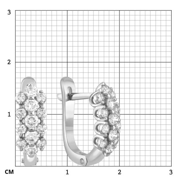 Серьги из белого золота с бриллиантами (052926)