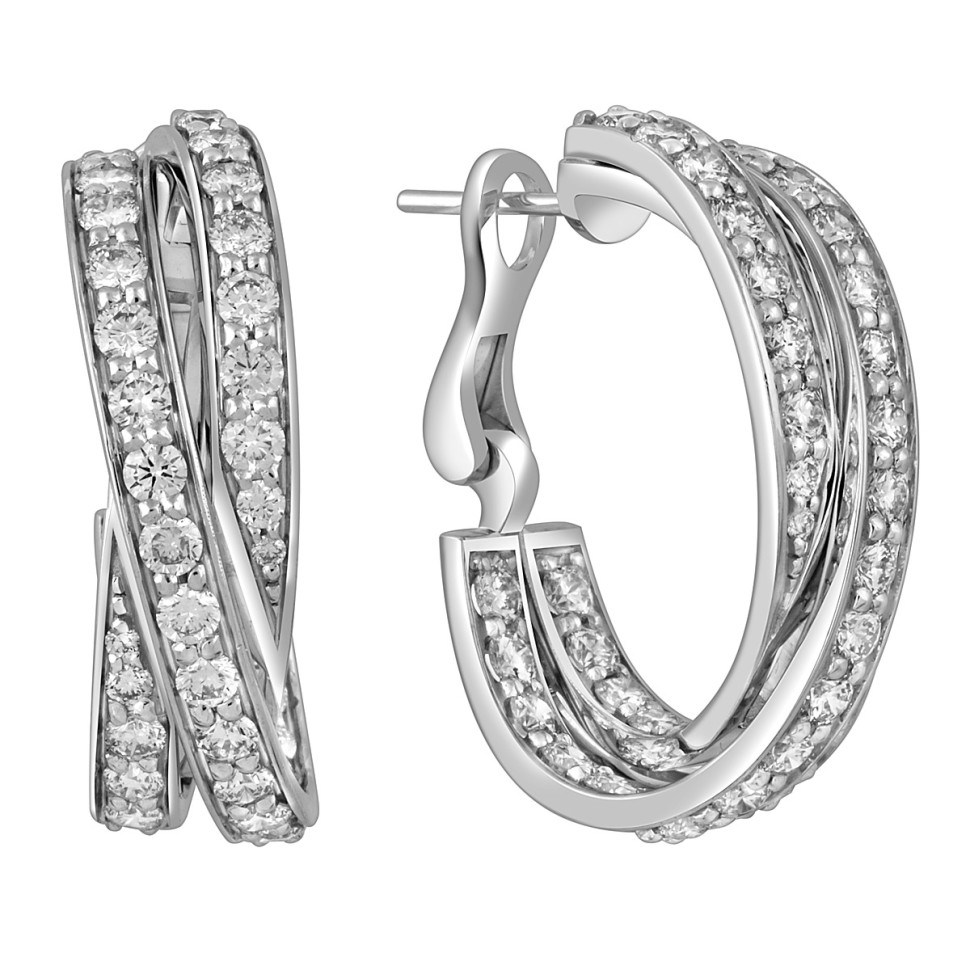 Серьги из белого золота с бриллиантами (051962)